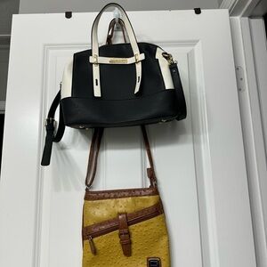 NWOT  Black and White purse  and Mustatd Yellow Crossbody Handbag